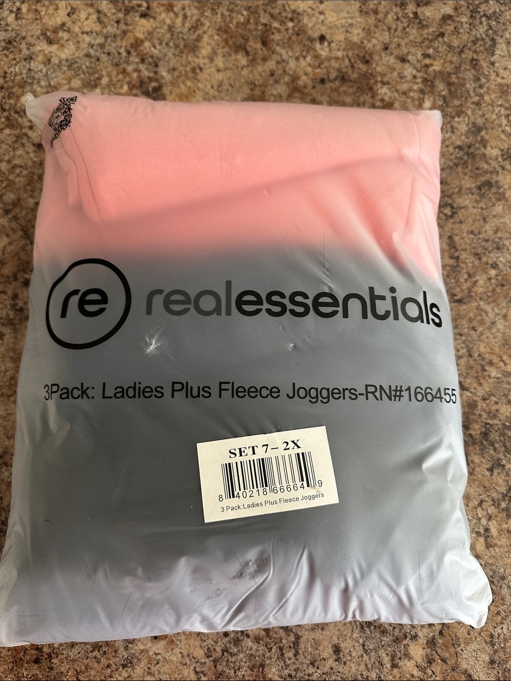Essentials Plus-Size Fleece Joggers Set - Pink, Gray, Black